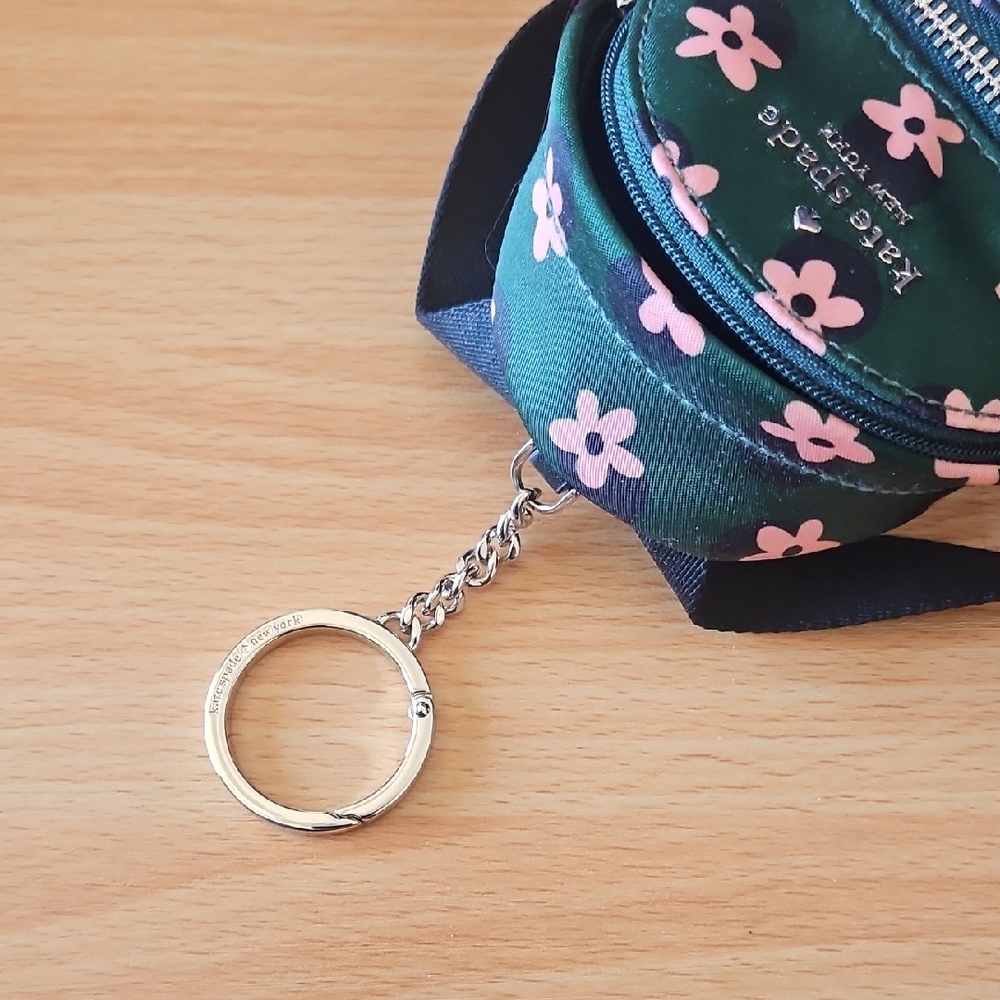 Kate Spade Green and Pink Floral Key Holder - Picture 3 of 4